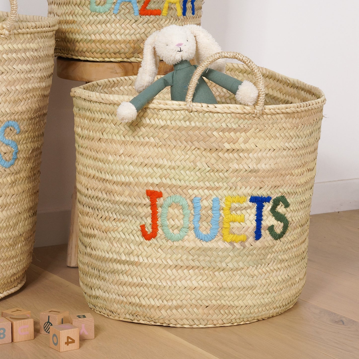 Panier en feuilles de palmier - jouets