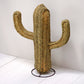 Cactus doum en paille tressée sur pied 80cm