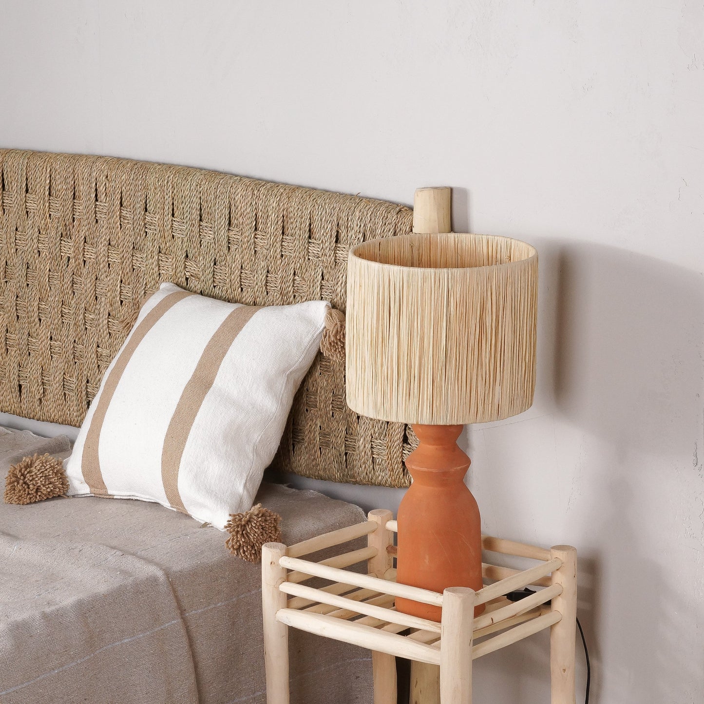 Pied de lampe en terre cuite - terracotta