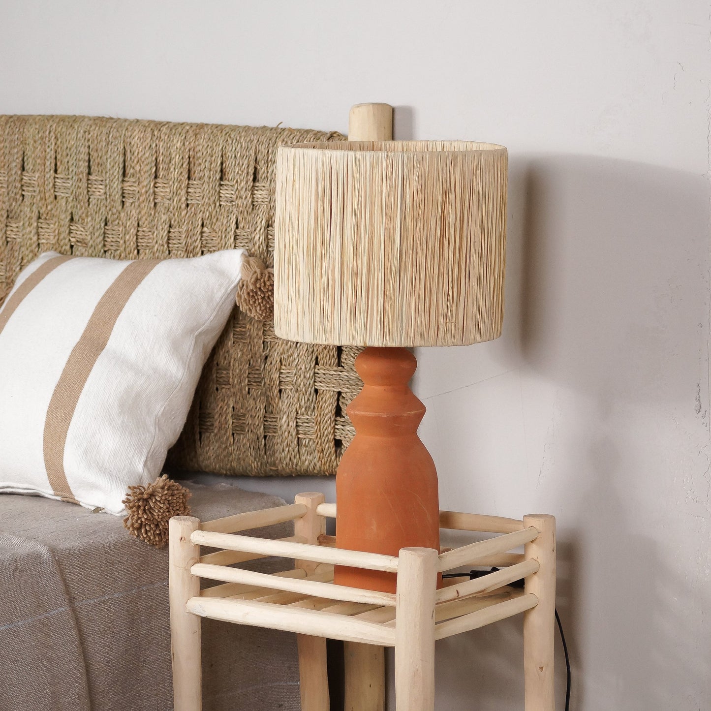 Pied de lampe en terre cuite - terracotta