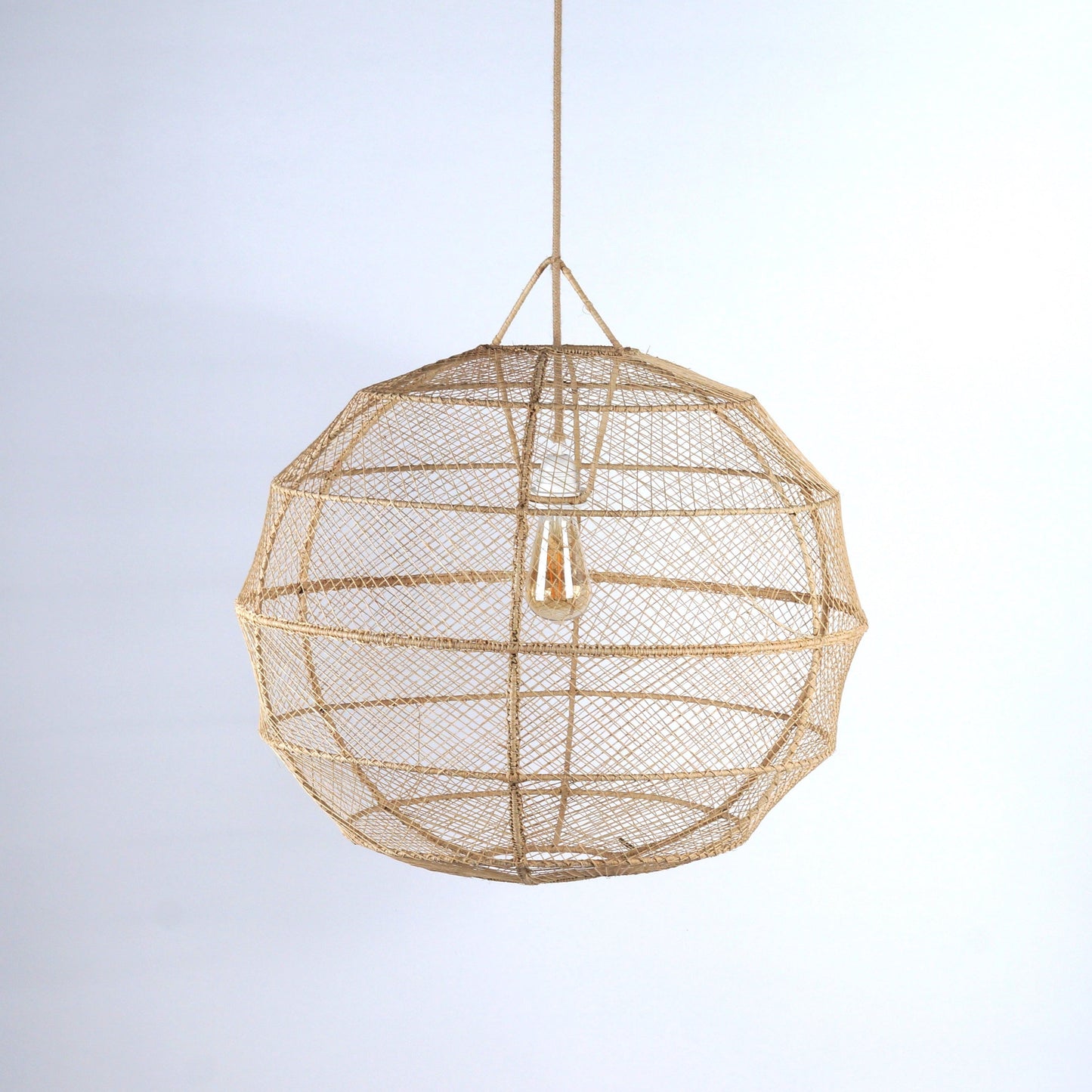 Suspension en raphia 60cm - boule