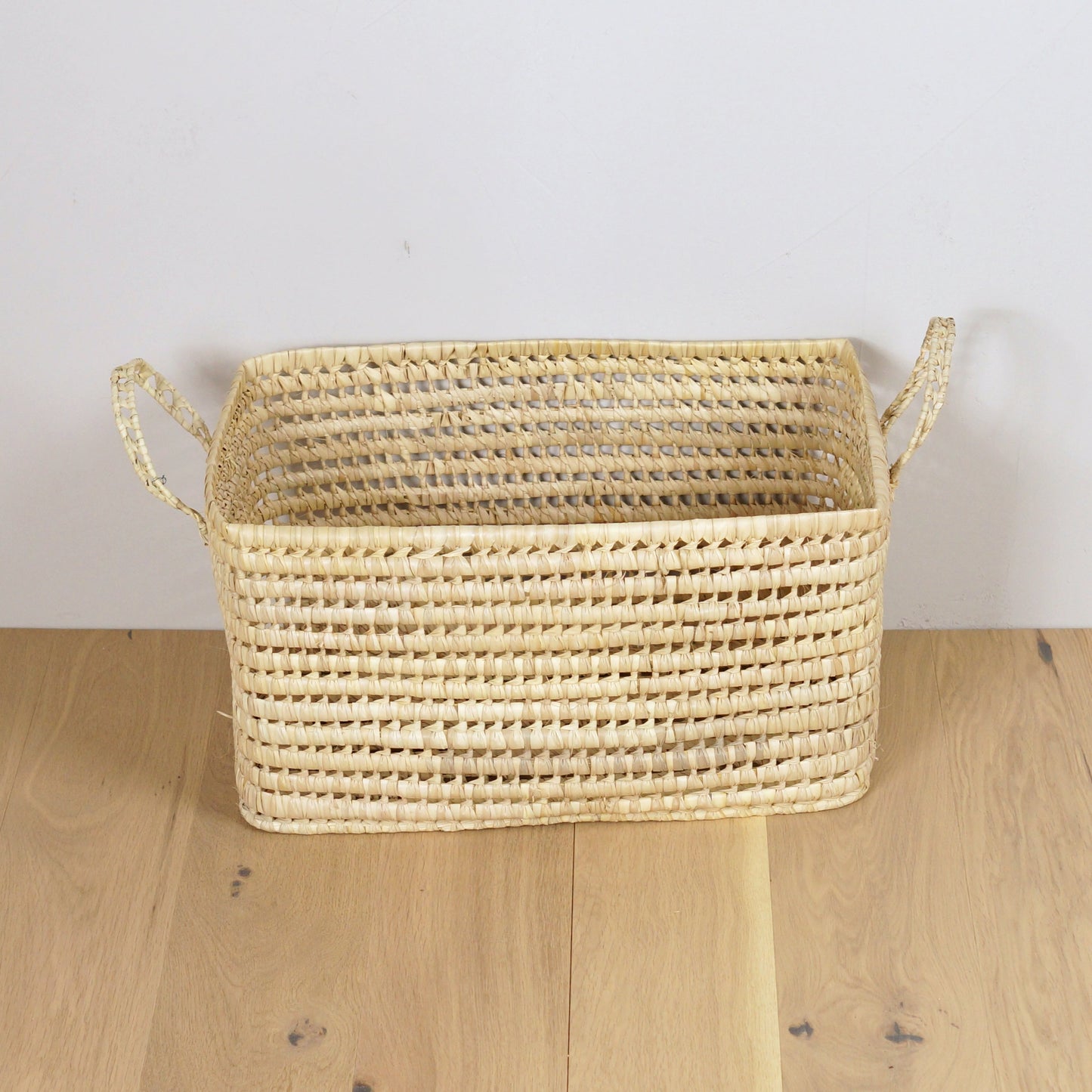 Panier de rangement en feuilles de palmier 60cm