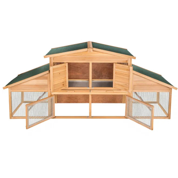 Clapier à hamster petits rongeurs - en bois - 226 x 77 x 95,5 cm