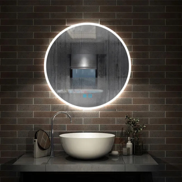 Miroir rond lumineux salle de bain