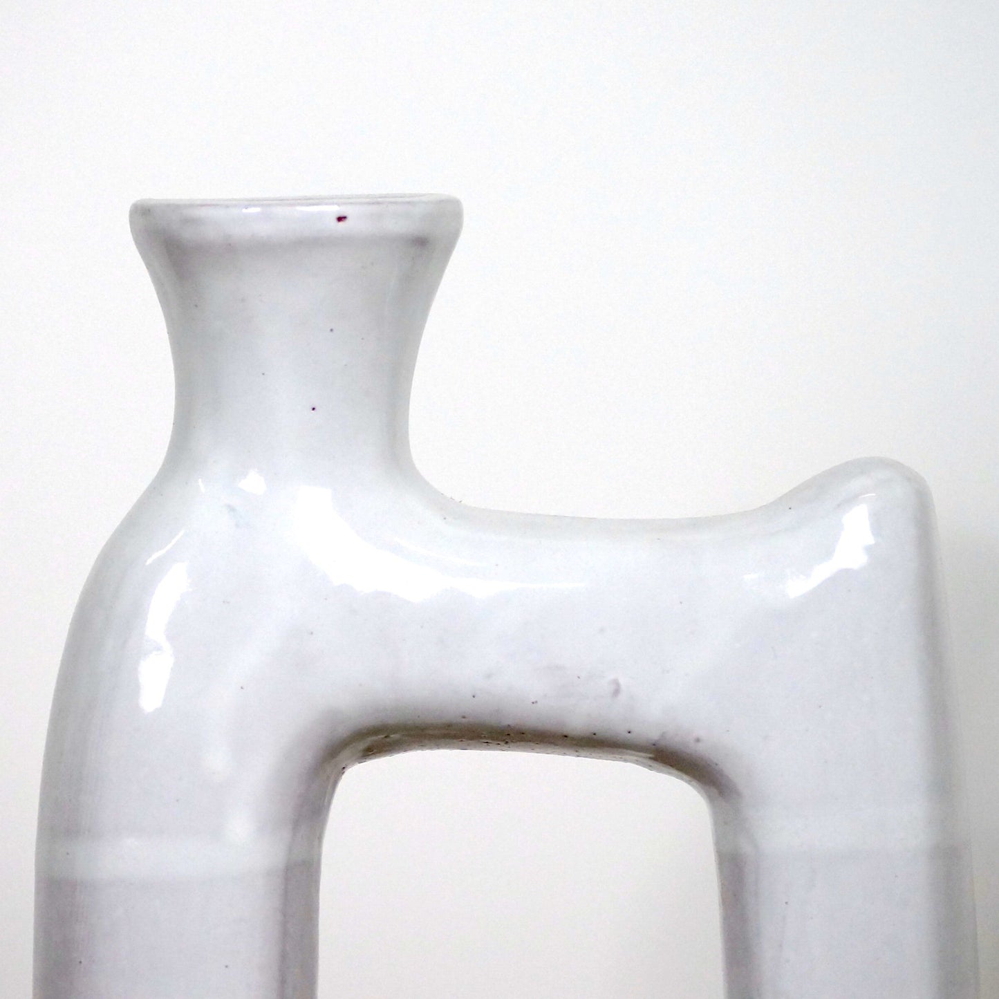 Vase en céramique blanche - tube