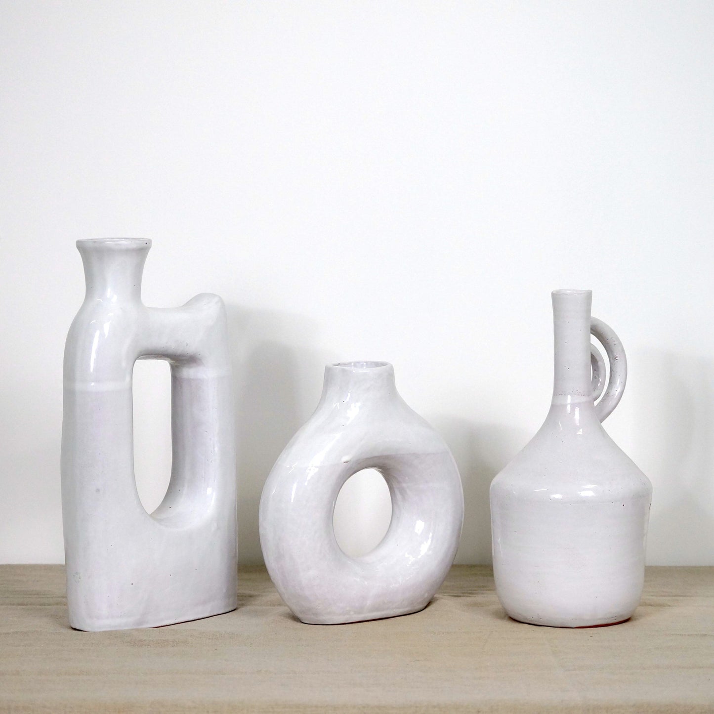 Vase en céramique blanche - tube